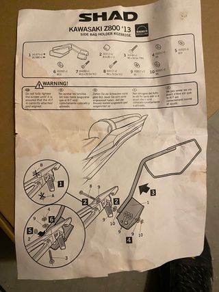 Barras Alforjas Kawasaki Z800 (2013)