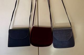 3 Borsette cerimonia grigio e bordeaux