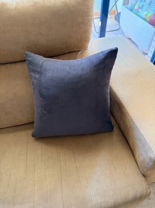 Sofá-cama ante marrón 6 plazas con almacenamiento