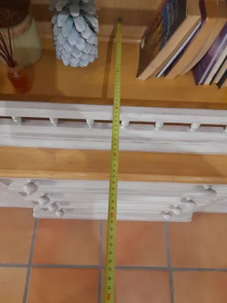 Mueble comedor madera pino con vitrina