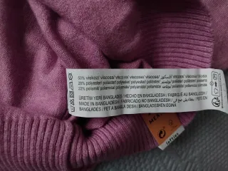 Jersey cuello alto rosa mujer XL a estrenar