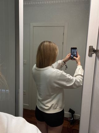 Sudadera Harvard Azul, Blanco y Naranja