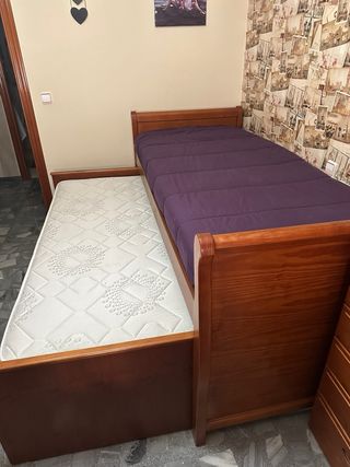 Cama nido doble 90cm con cajones