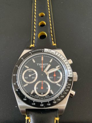 Reloj Tissot Cronógrafo Negro y Plateado