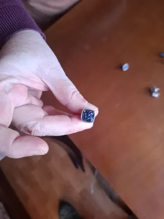 Pendientes de fiesta azules y plateados Lote de 10