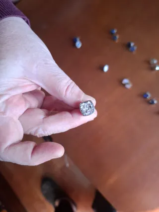 Pendientes de fiesta azules y plateados Lote de 10