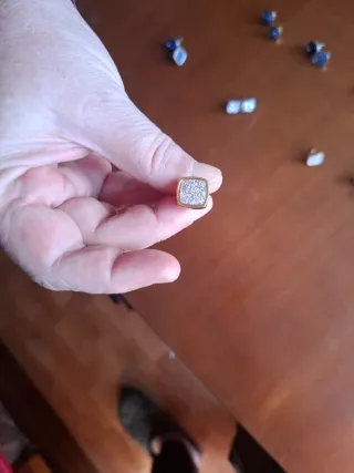 Pendientes de fiesta azules y plateados Lote de 10