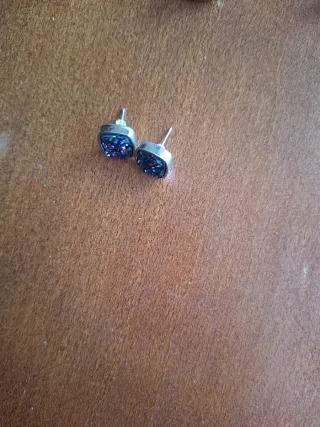 Pendientes de fiesta azules y plateados Lote de 10