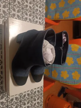 Botines de mujer negros y azules