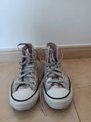 Converse Plataforma Estrellas Rosas Talla 37,5