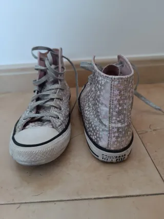 Converse Plataforma Estrellas Rosas Talla 37,5