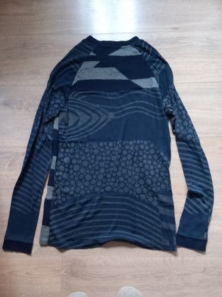 Jersey largo Custo Barcelona mujer azul y gris