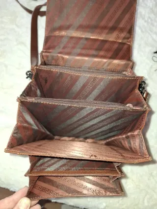 Bandolera hombre marrón