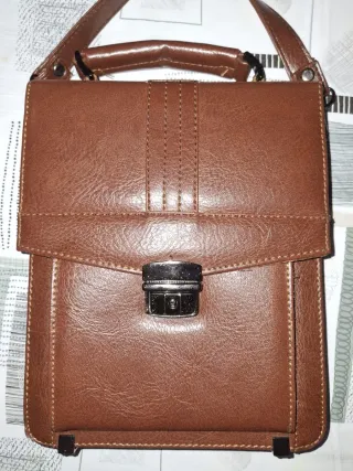 Bandolera hombre marrón