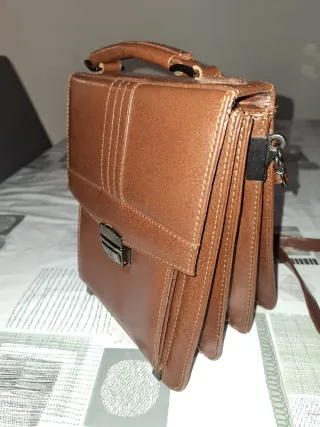 Bandolera hombre marrón