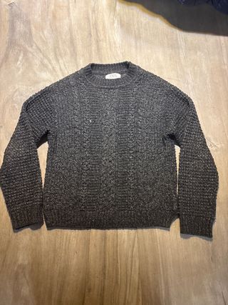 Jersey Zara gris trenzado