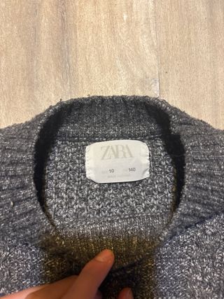 Jersey Zara gris trenzado