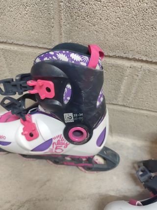 Patines Oxelo niña Talla 32-37 + Protecciones
