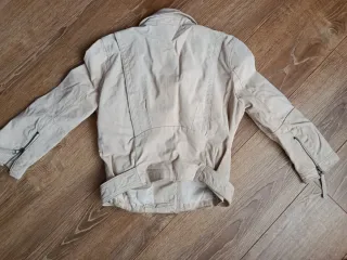 Cazadora Biker Mujer Beige Talla L