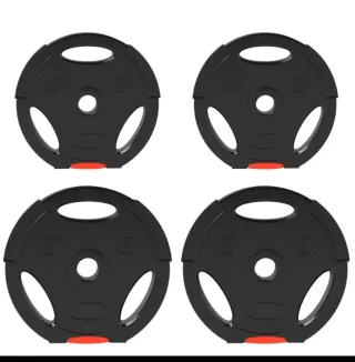 4 discos de pesas negros