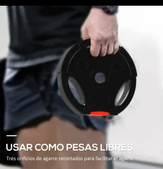 4 discos de pesas negros