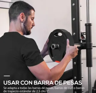 4 discos de pesas negros