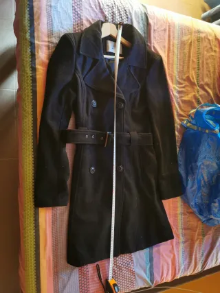 Abrigo de lana Only negro mujer