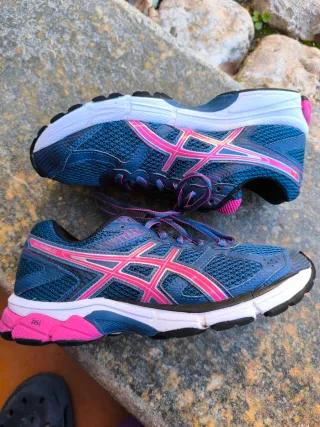 Zapatillas Asics Mujer Talla 38 Azul/Rosa