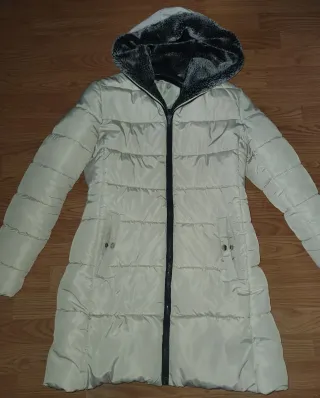 Plumífero mujer beige talla S