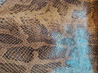 Bolso Piel Furla Serpiente Marrón Dorado