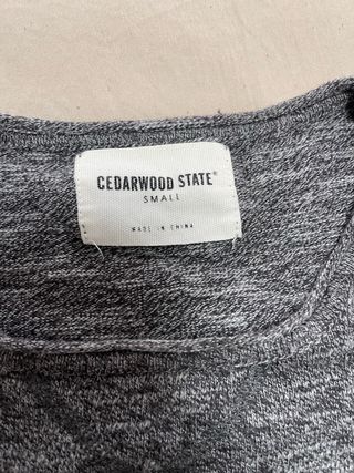 Jersey gris jaspeado manga larga