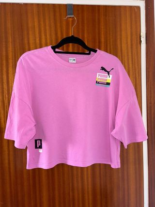 Camiseta Puma Rosa Multicolor