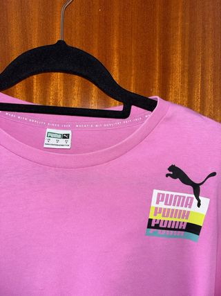 Camiseta Puma Rosa Multicolor