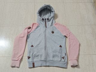Sudadera Naketano Gris y Rosa Talla XL