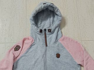Sudadera Naketano Gris y Rosa Talla XL