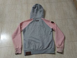 Sudadera Naketano Gris y Rosa Talla XL