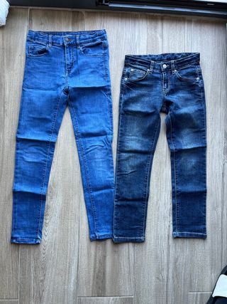 2 Vaqueros Niños Azul