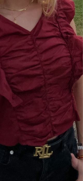 Cinturón Ralph Lauren Negro Hebilla Dorada RL