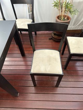 Mesa extensible con 6 sillas