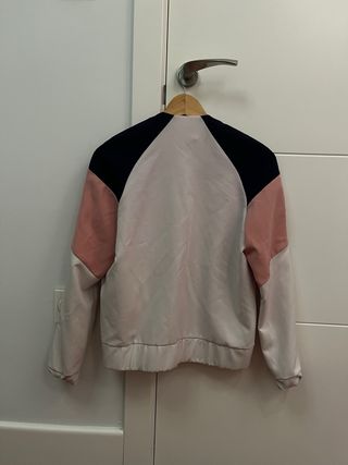 Chaqueta bomber tricolor (Rosa, azul, blanco )