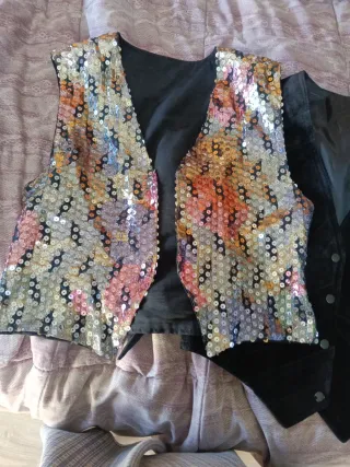 Chaleco lentejuelas multicolor