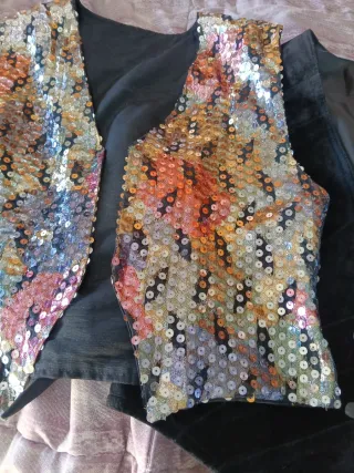 Chaleco lentejuelas multicolor