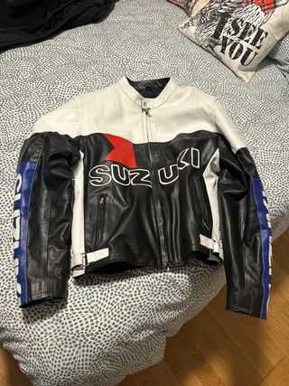 Chaqueta Moto Suzuki Negra/Blanca/Azul