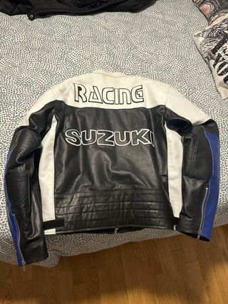 Chaqueta Moto Suzuki Negra/Blanca/Azul