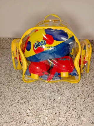 Set Patines, Casco, Rodilleras, Coderas Gioca