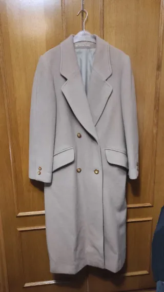 Chaquetón Mohair Lana Talla 44 Beige