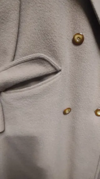 Chaquetón Mohair Lana Talla 44 Beige