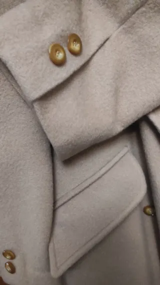 Chaquetón Mohair Lana Talla 44 Beige