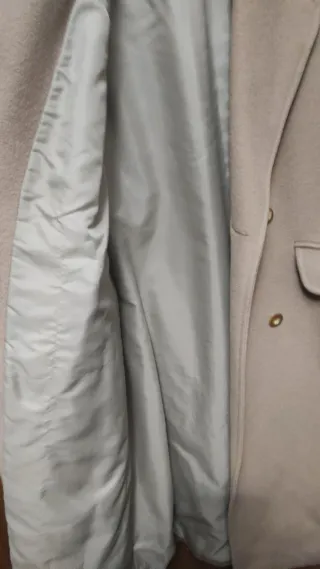 Chaquetón Mohair Lana Talla 44 Beige