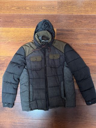 Abrigo Desigual Negro y Marrón